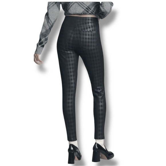 Anthropologie Sanctuary Black Checkered Runway Leggings - Picture 2 of 16